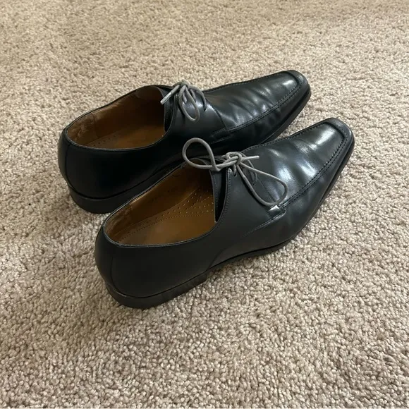 Magnanni Black Leather Dress Shoes Size 10.5 EU 44 10195 Made In Spain