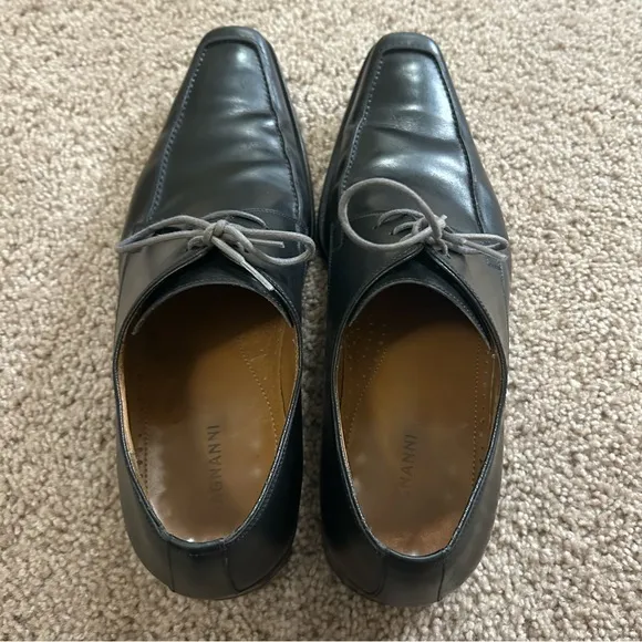 Magnanni Black Leather Dress Shoes Size 10.5 EU 44 10195 Made In Spain