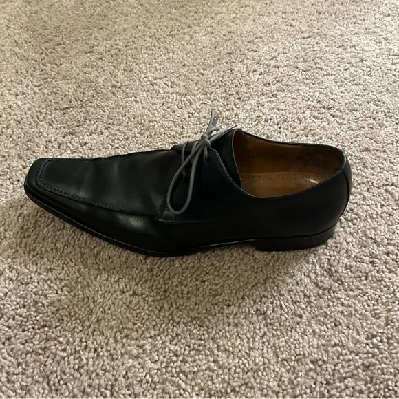 Magnanni Black Leather Dress Shoes Size 10.5 EU 44 10195 Made In Spain