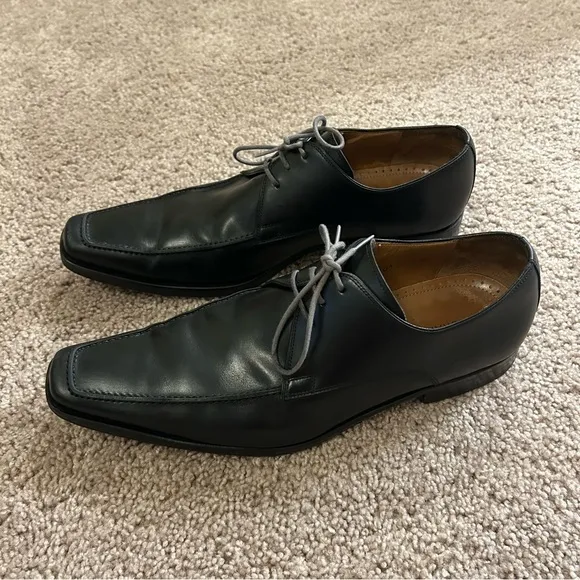 Magnanni Black Leather Dress Shoes Size 10.5 EU 44 10195 Made In Spain