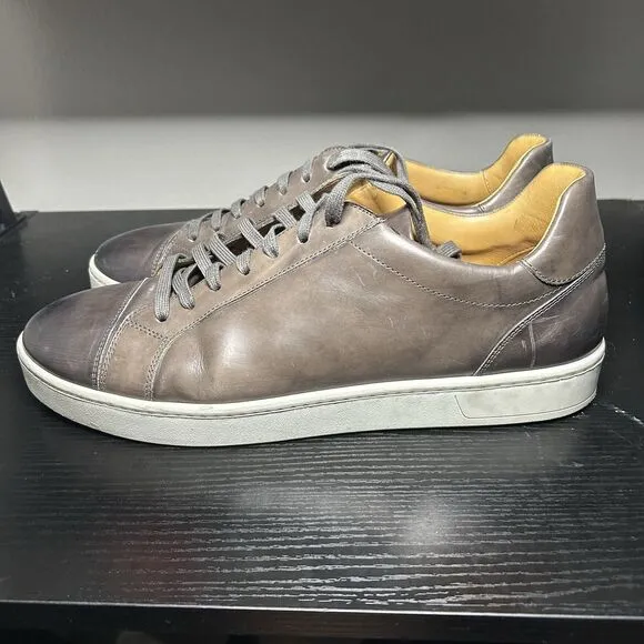 Magnanni Elonso Lo Mens Gray Leather Fashion Sneakers Shoes Mens Size 12