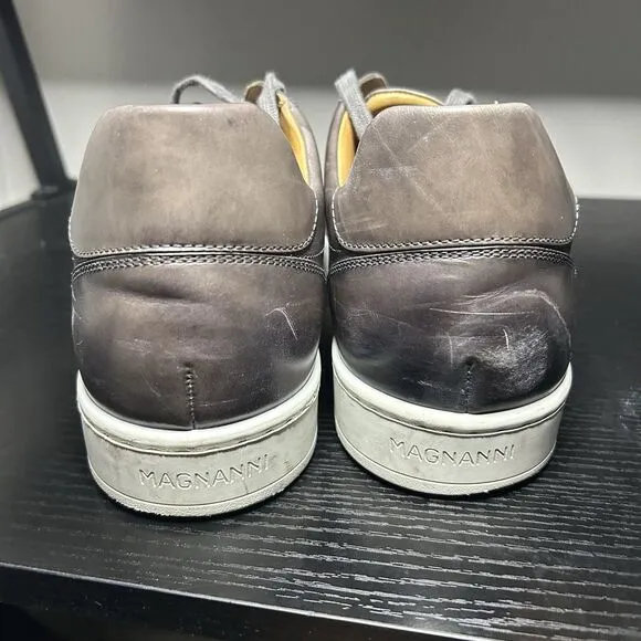 Magnanni Elonso Lo Mens Gray Leather Fashion Sneakers Shoes Mens Size 12