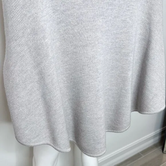 Maje Marnais Knit Wool Sweater Cape in Light Heather Gray Women's One Size