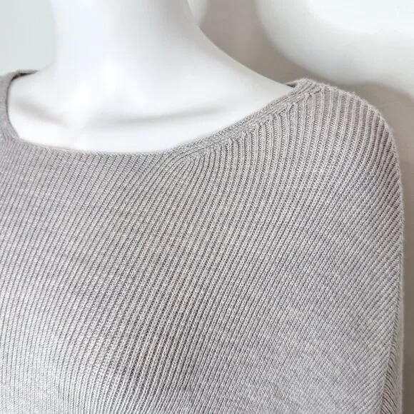 Maje Marnais Knit Wool Sweater Cape in Light Heather Gray Women's One Size