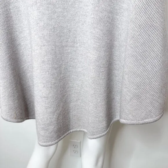 Maje Marnais Knit Wool Sweater Cape in Light Heather Gray Women's One Size