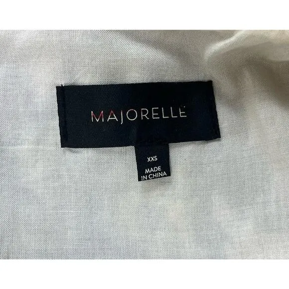 Majorelle Belinda Mini Dress Blue Multi Floral Canvas Long Sleeve Size XXS