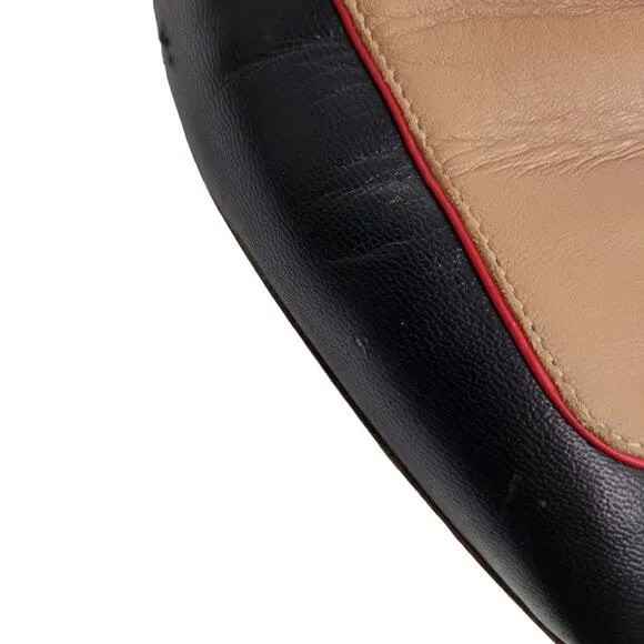 Malone Souliers Jane Flats Black ColorBlock Leather Shoe Slip On Loafer Size 7.5
