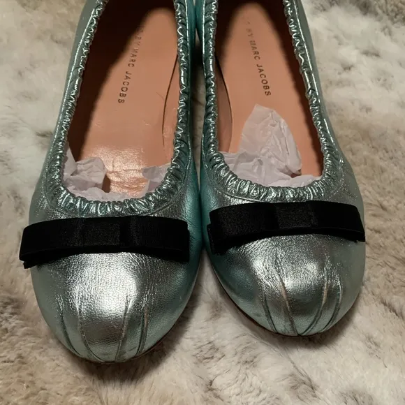 Marc by Marc Jacobs Metallic Blue Flats