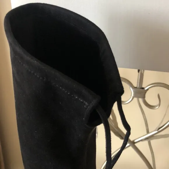 MARC FISHER 8” Calf Black Flat Over the Knee Boots
