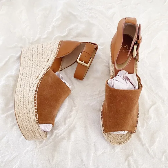 Marc Fisher Adalyn Espadrille Wedge Sandals Size 10 New