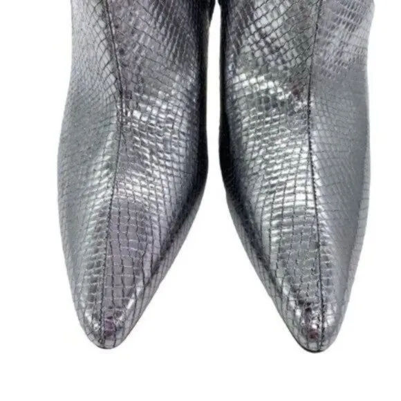 Marc Fisher Kendry Metallic Leather Stiletto Boots Size 7