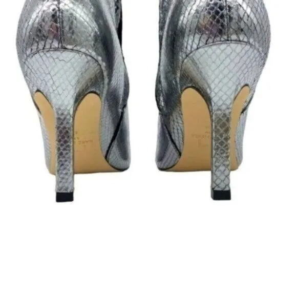 Marc Fisher Kendry Metallic Leather Stiletto Boots Size 7