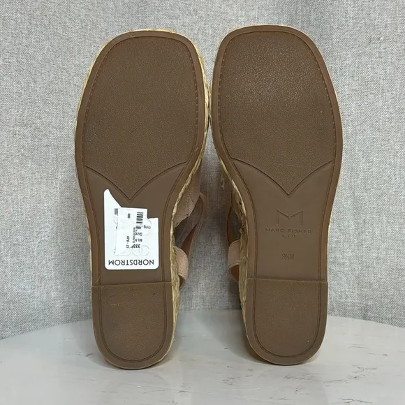 MARC FISHER LTD NELLY ANKLE STRAP SUEDE WOMENS  ESPADRILLE WEDGES **NWT**