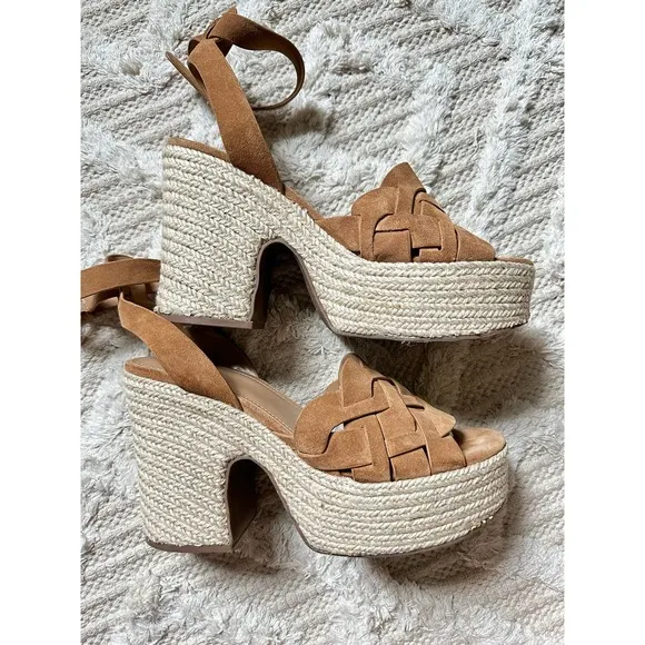 Marc Fisher LTD Oaten Espadrille Wedges Size 9.5