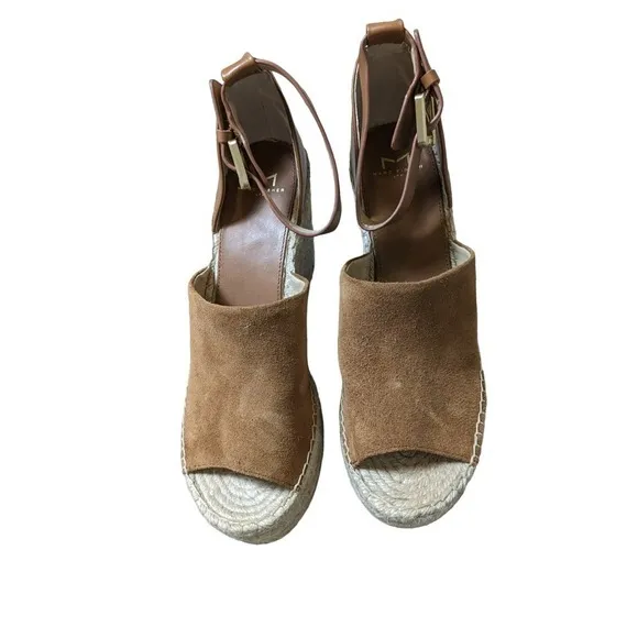 Marc Fisher NWOB Wedges Sandal Suede Leather sz10 Adalyn‎ Espadrille