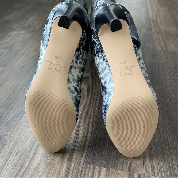 Marc Fisher NWT Zadia2 Animal Print Knee Heeled Boots