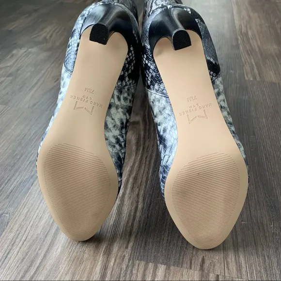 Marc Fisher NWT Zadia2 Animal Print Knee Heeled Boots