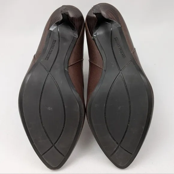 Marc Fisher Suggar Stiletto Heel Leather Boots Pointy Toe Back Zip Victorian 6.5