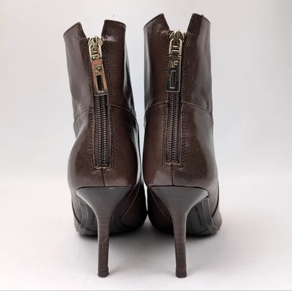Marc Fisher Suggar Stiletto Heel Leather Boots Pointy Toe Back Zip Victorian 6.5