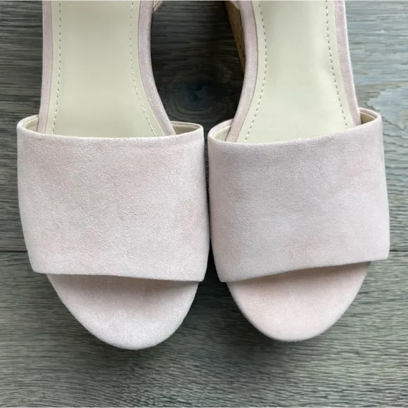 Marc Fisher Womens Rillia Suede Open Toe Casual Platform Pink Sandals - Size 8