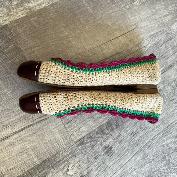 Marc Jacobs Crotchet Flats Leather Size 38