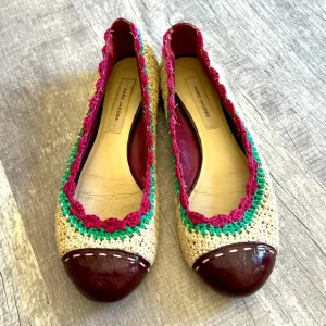 Marc Jacobs Crotchet Flats Leather Size 38