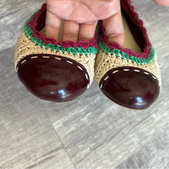 Marc Jacobs Crotchet Flats Leather Size 38