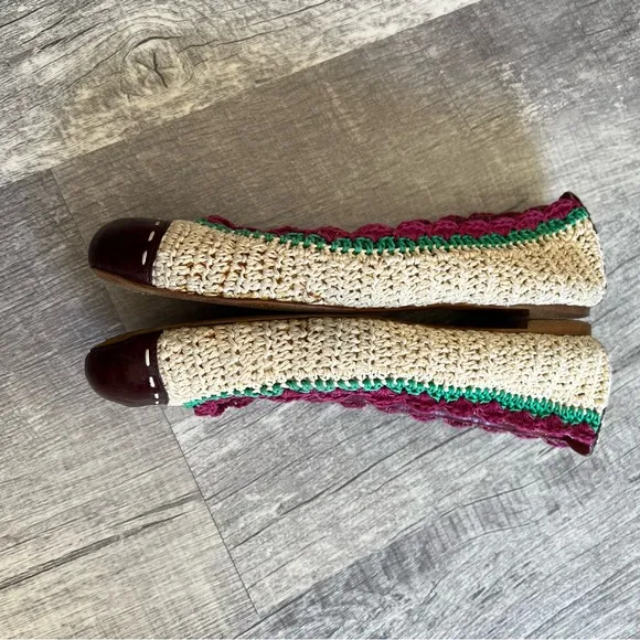 Marc Jacobs Crotchet Flats Leather Size 38
