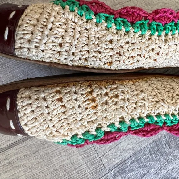 Marc Jacobs Crotchet Flats Leather Size 38