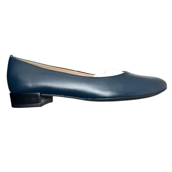 Marc joseph New York Womens Navy Blue Napa Leather Ballet Flats Sz 7.5 NIB