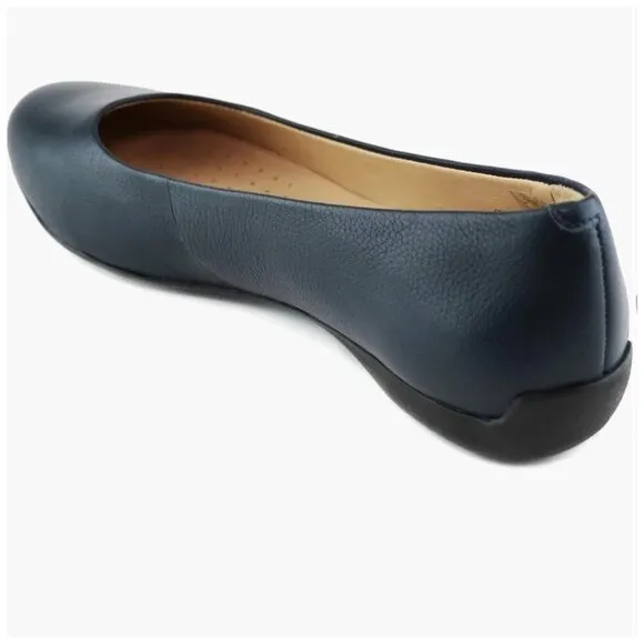 Marc joseph New York Womens Navy Blue Napa Leather Ballet Flats Sz 7.5 NIB