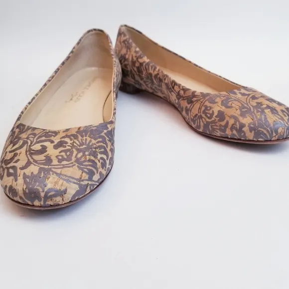 Marchez Vous Natural Cork Flats, Size