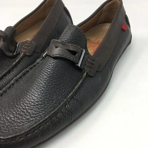 Marc Joseph Men's Shoes Brown Size  7 Mulberry St. Leather Driving Shoe Textured