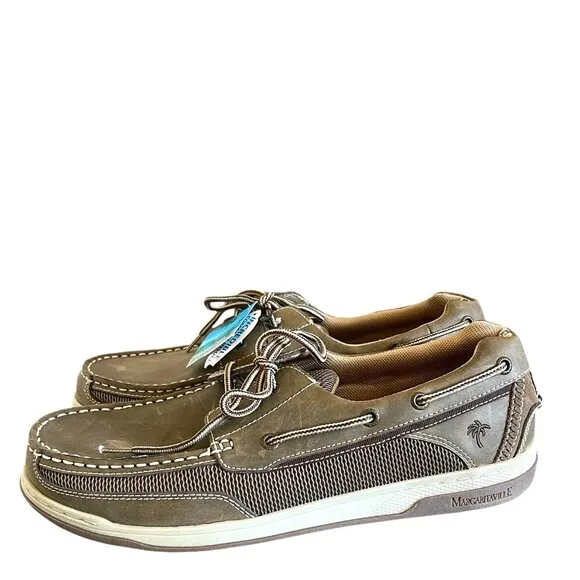 Margaritaville NEW Men's Leather Boat Shoe Size 13