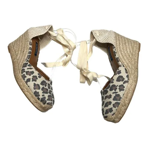 Margaux The Espadrille Leopard Animal Print Wedges Size 40/9.5