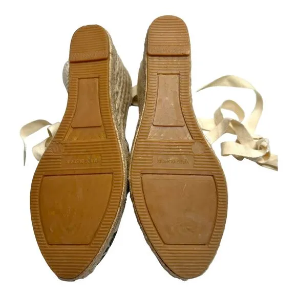 Margaux The Espadrille Leopard Animal Print Wedges Size 40/9.5