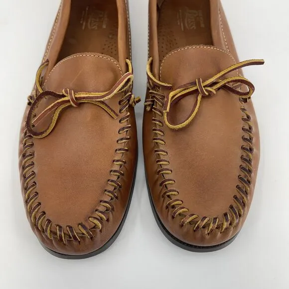 Mark McNairy for Bass Men's Size 13 D Cromwell Brown Leather Loafers Boat Shoes