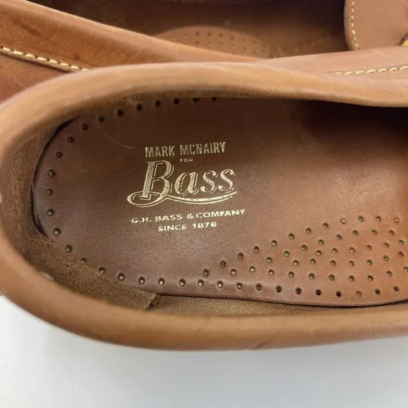 Mark McNairy for Bass Men's Size 13 D Cromwell Brown Leather Loafers Boat Shoes