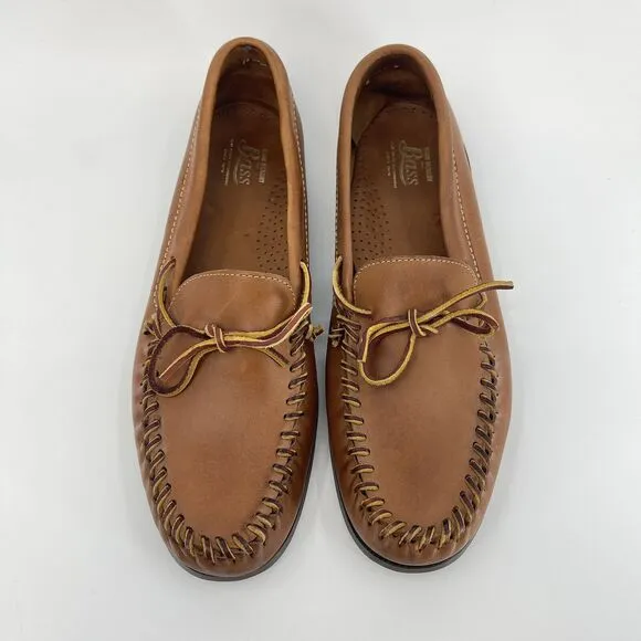 Mark McNairy for Bass Men's Size 13 D Cromwell Brown Leather Loafers Boat Shoes
