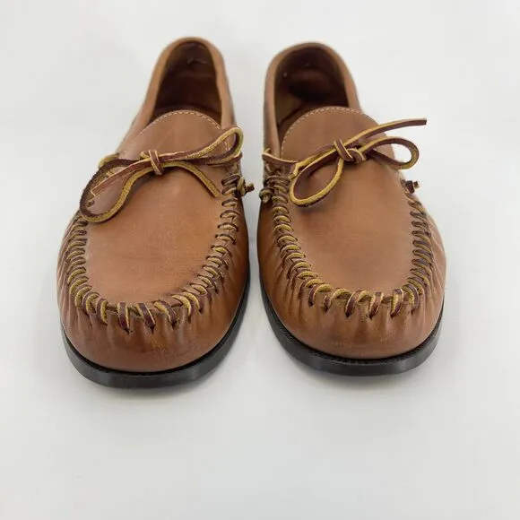 Mark McNairy for Bass Men's Size 13 D Cromwell Brown Leather Loafers Boat Shoes