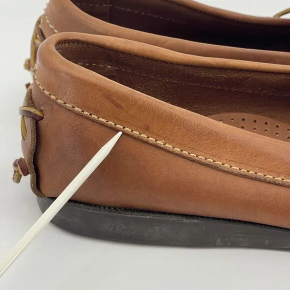 Mark McNairy for Bass Men's Size 13 D Cromwell Brown Leather Loafers Boat Shoes