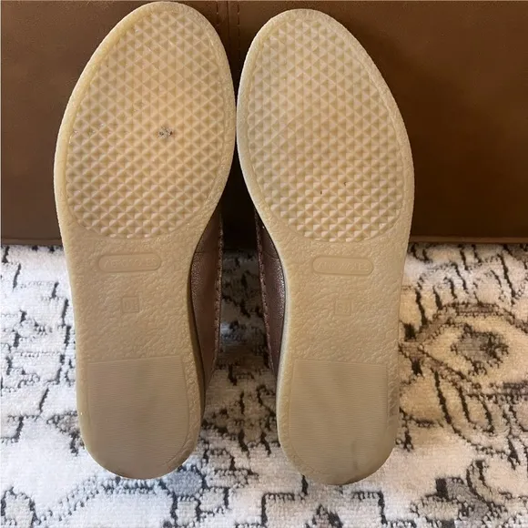 MARTHA STEWART X AEROSOLES Shirley Bronze Metallic Leather Tassle Moccasins 8.5
