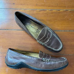 Martin Dingman Monte Carlo Penny Loafers Driving Moccasins - Sz 10.5 🧡🎀