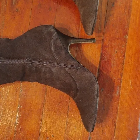 Martinez Valero Bliss Suede Heeled Boots Sz 8