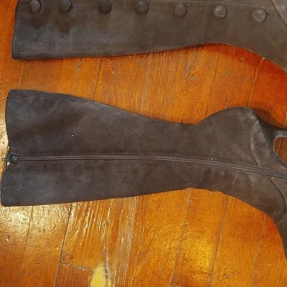 Martinez Valero Bliss Suede Heeled Boots Sz 8