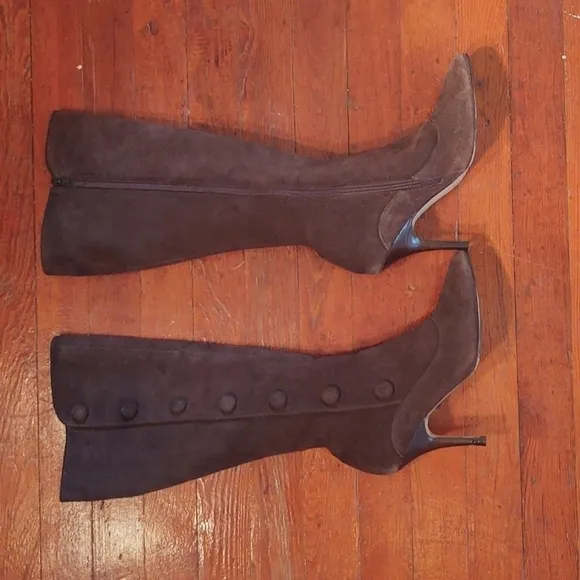 Martinez Valero Bliss Suede Heeled Boots Sz 8
