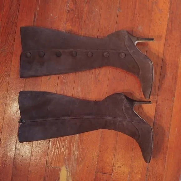 Martinez Valero Bliss Suede Heeled Boots Sz 8