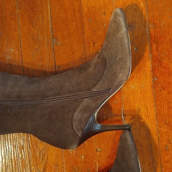 Martinez Valero Bliss Suede Heeled Boots Sz 8