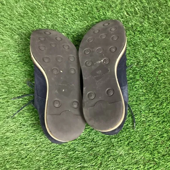 Massimo Dutti Blue Suede Leather Oxford Shoes 40