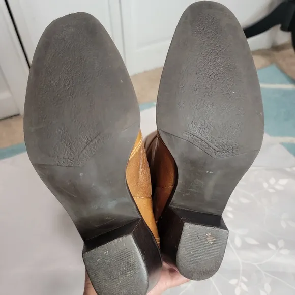 Matisse Willee Block High Heeled Knee Length Scrunch Leather Western Boots 9.5 M